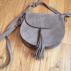 Suede Fringe Crossbody Bag